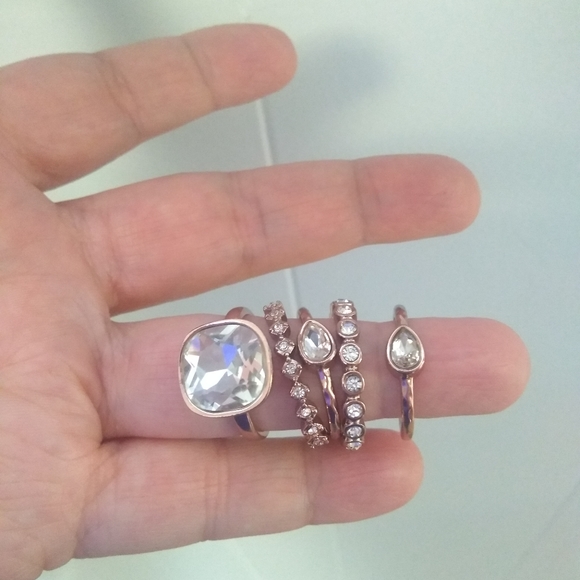 Rose Gold Fashion ring stack size 9 - Picture 1 of 2